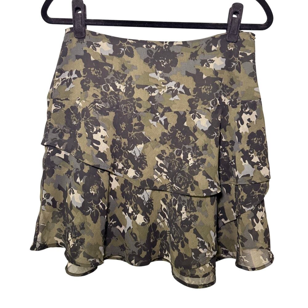 IKKS Floral Camo Flare Skirt